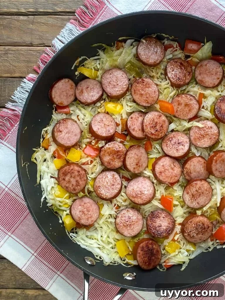 Savory Kielbasa and Cabbage Skillet Recipe for Weeknight Dinners 2 Best recipe for Kielbasa and Cabbage
