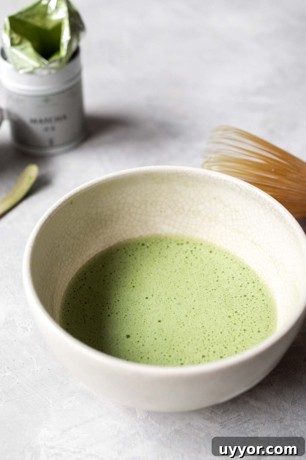 How to Prepare Matcha: Traditional Steps for Smooth, Frothy Tea 2 Whisked matcha in a bowl.