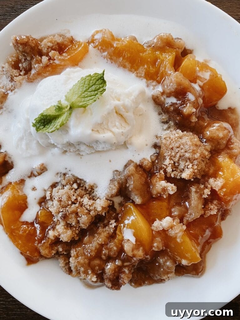 peach crumble recipe