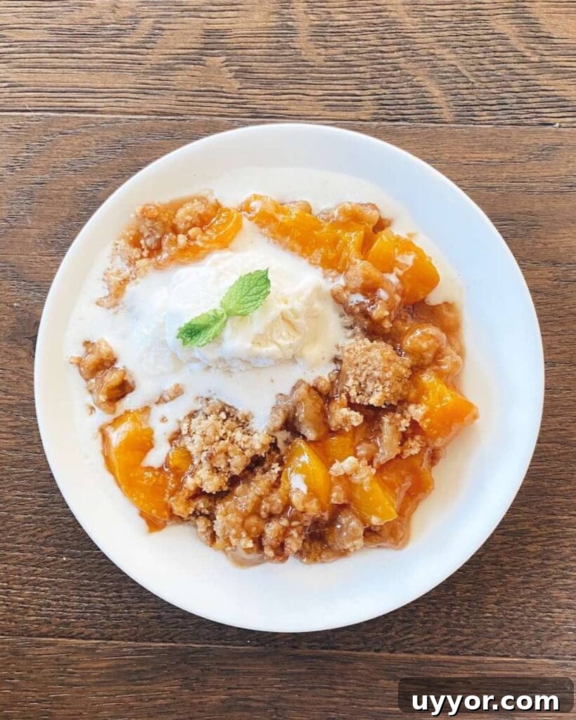 peach crumble recipe