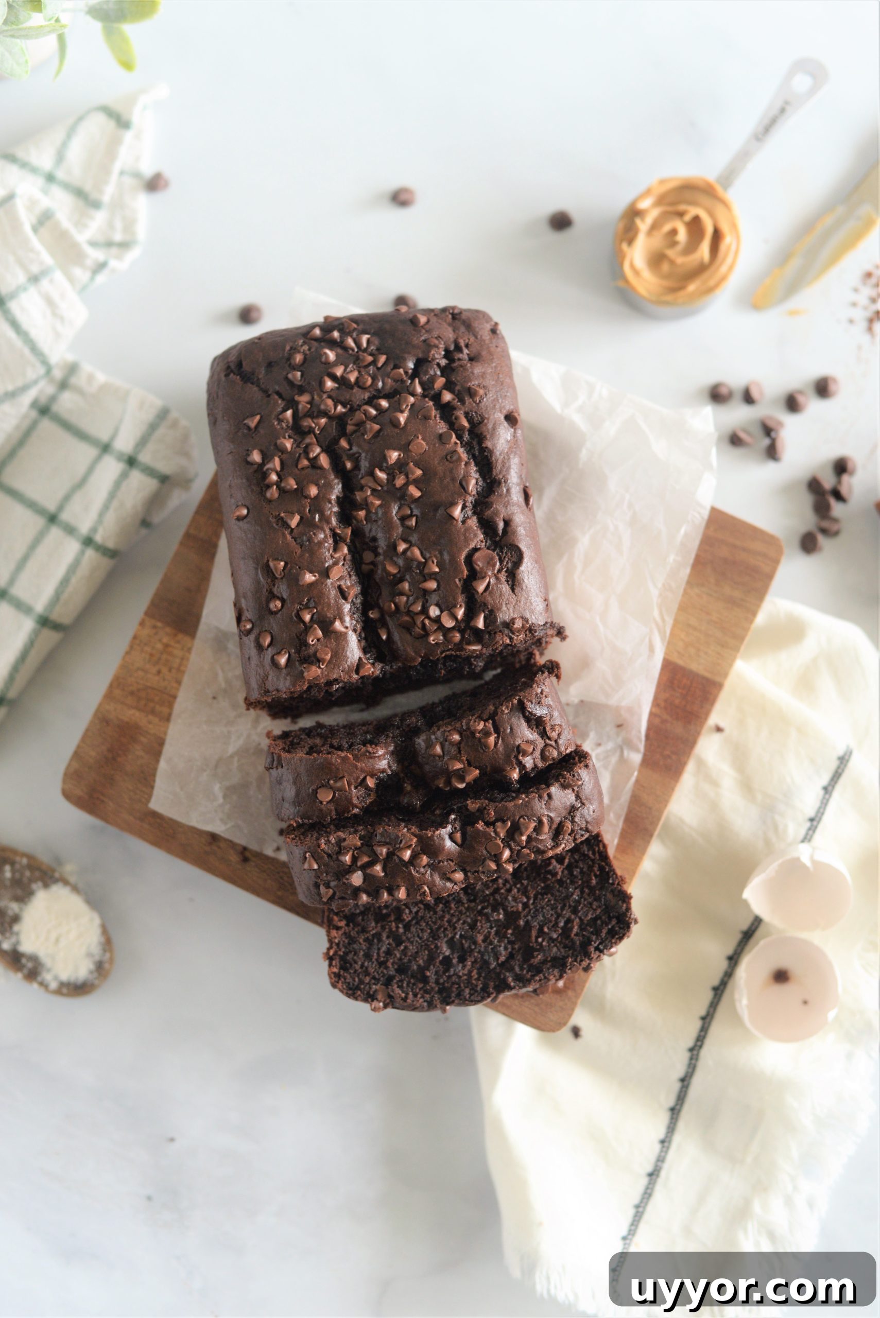 Chocolate Peanut Butter Banana Bread with Melted Chocolate Swirls 2 img 249 1 scaled