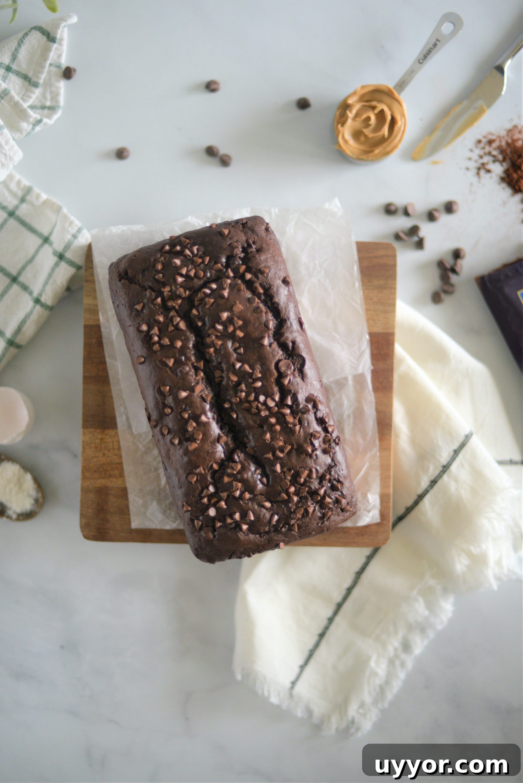 Chocolate Peanut Butter Banana Bread with Melted Chocolate Swirls 7 img 249 6 scaled