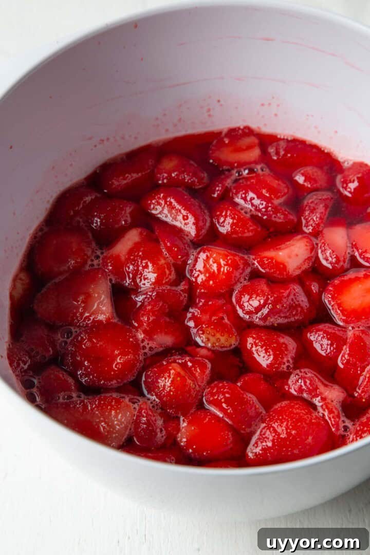 Strawberry Pretzel Salad Recipe with Creamy Cheesecake Layer 9 strawberries in strawberry gelatin.