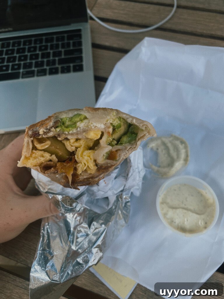 Skiers' Breakfast Burrito — Beaumont Bakery Favorites 3 breakfast burrito