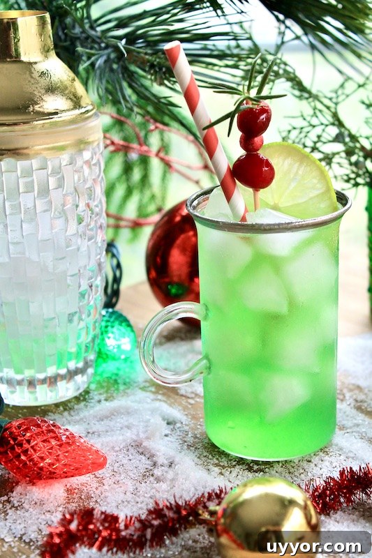 Grinch Christmas Apple Whiskey Moscow Mule Recipe 2 easy christmas grinch drink with apple whiskey