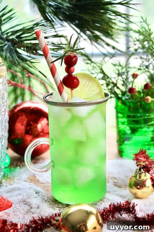 Grinch Christmas Apple Whiskey Moscow Mule Recipe 3 green grinch christmas cocktail