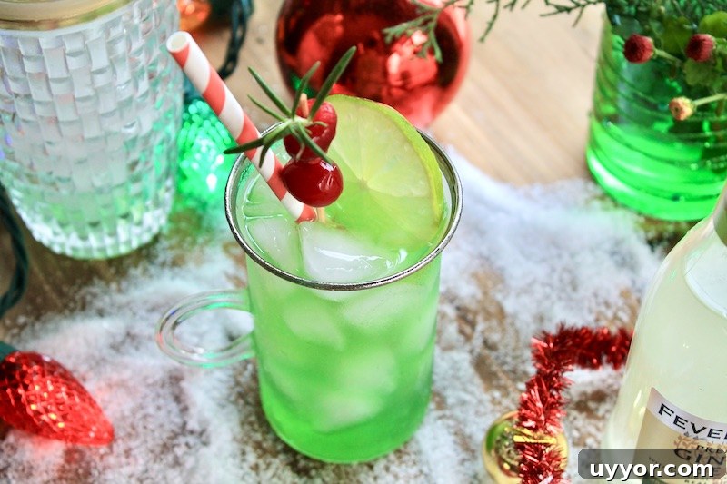 Grinch Christmas Apple Whiskey Moscow Mule Recipe 6 ginger beer apple whiskey christmas moscow mule drink