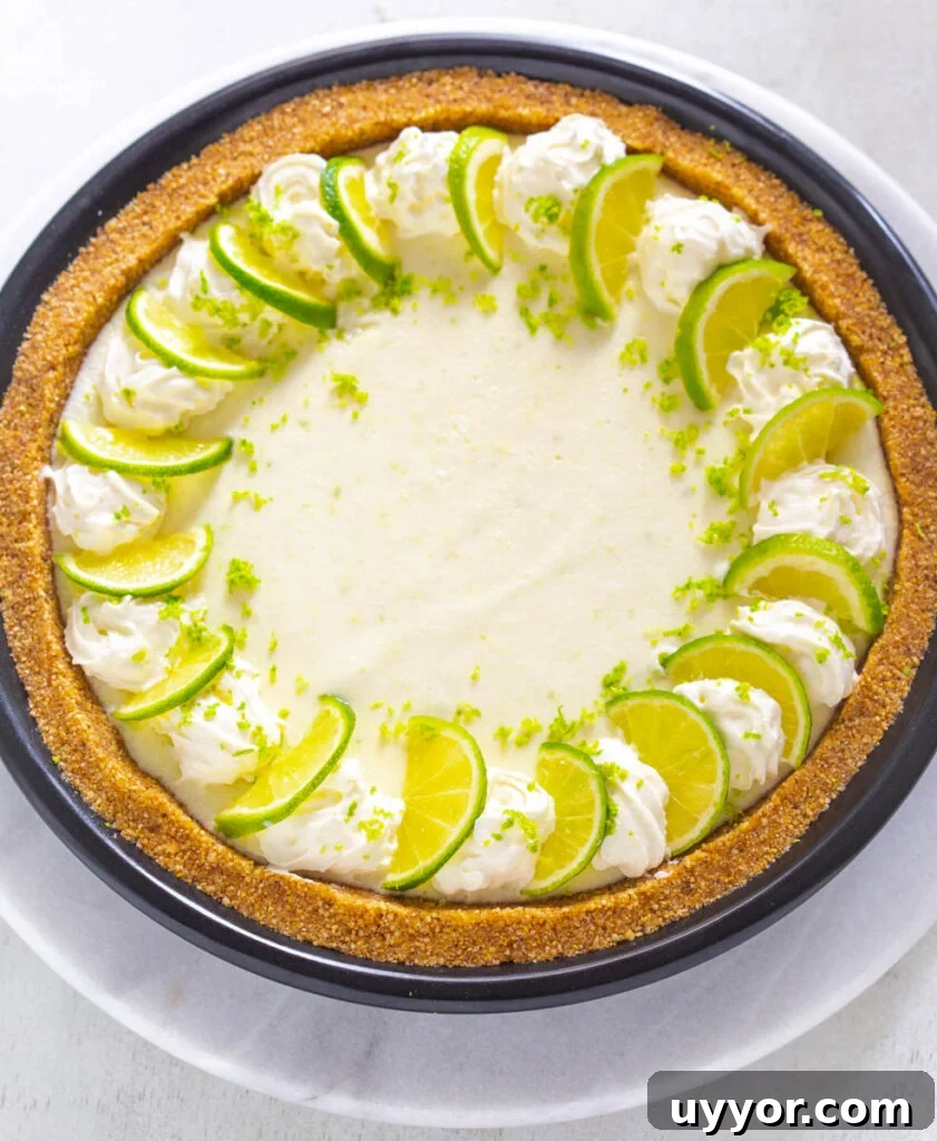 keto low carb key lime on a white plate with fresh key limes
