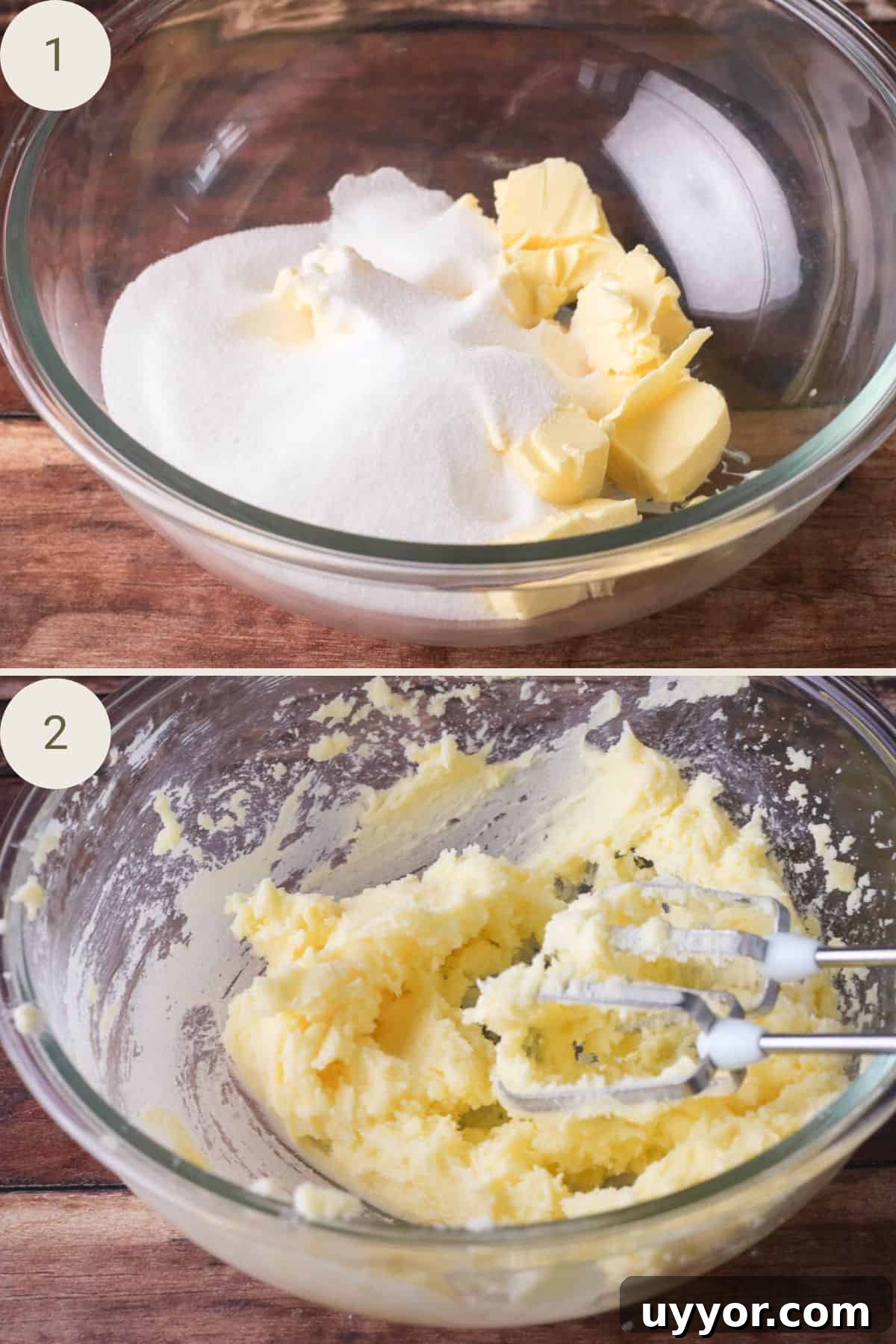 Gluten-Free Lemon Curd Sponge Pudding Recipe for Zesty Dessert 6 Sugar and butter in a mixing bowl. Mixed together with electric beater until light and fluffy.