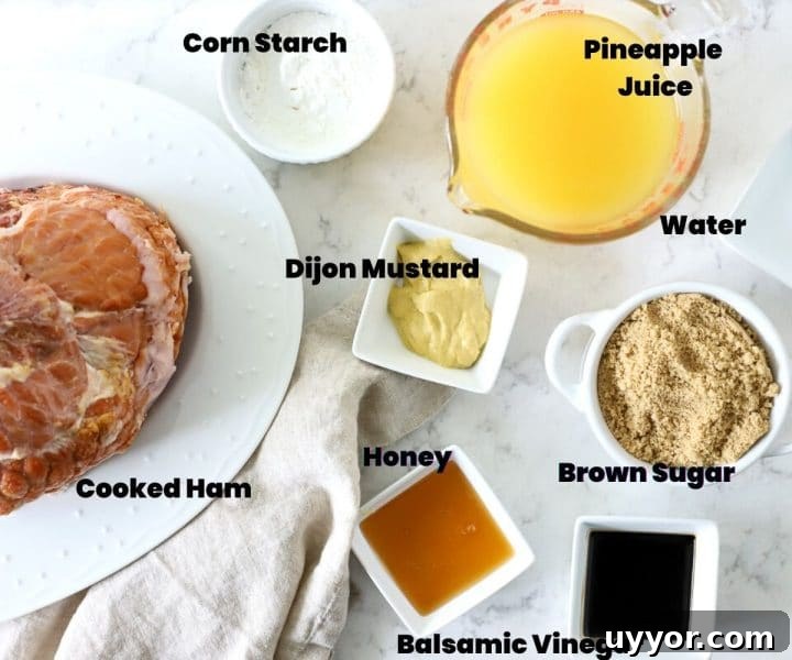 Slow-Cooker Ham Recipe: Tender, Juicy Crock Pot Ham Tutorial 3 ingredients for slow cooker ham