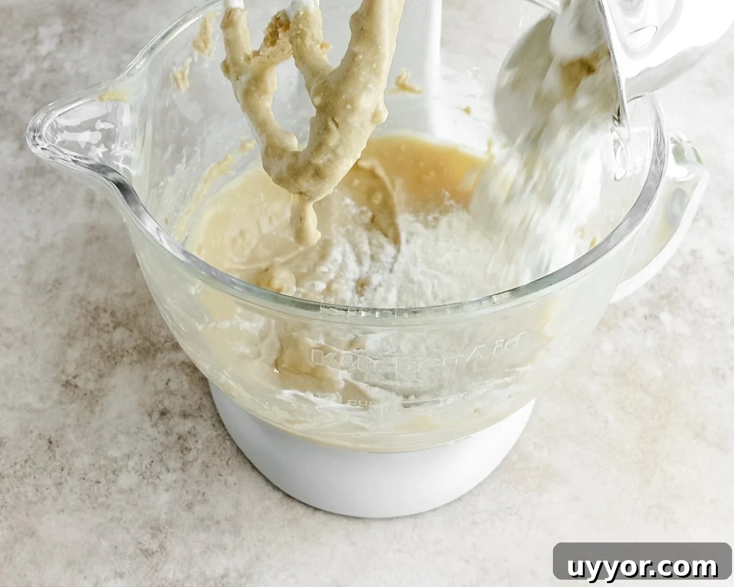 Add all purpose flour to the mixture.
