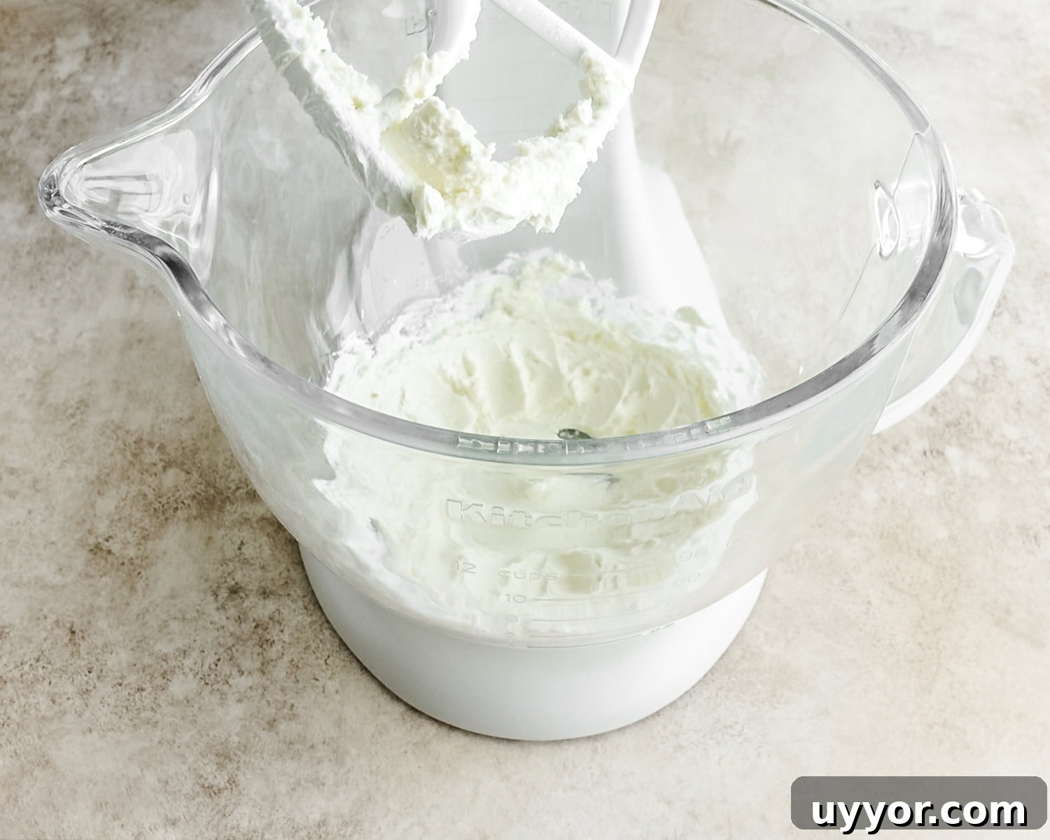 Mix cream cheese until smooth and creamy.