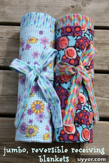 how to make a reversible receiving blanket