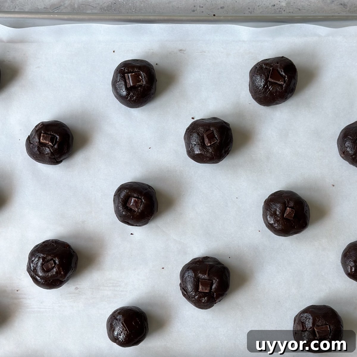 Espresso Chocolate Chunk Cookies Recipe for Rich, Crispy Bites 6 Form dough balls