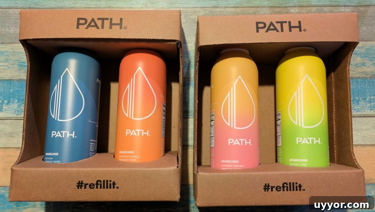 path water in boxes