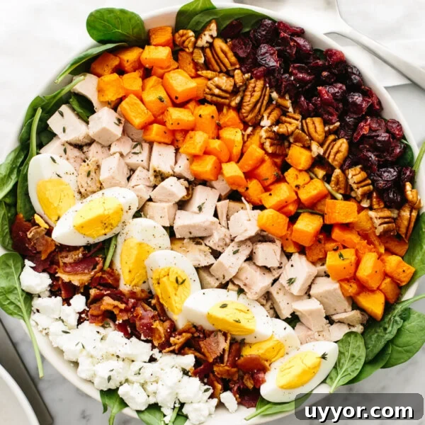 Turkey Cobb salad with vinaigrette