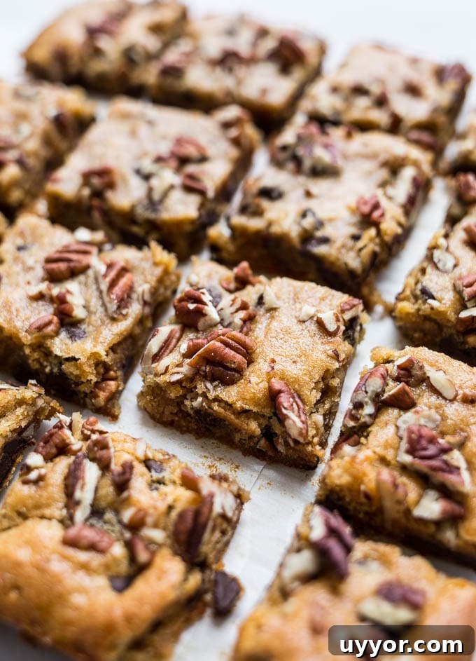 Grain-free Honey Blondies (dairy-free, refined sugar-free)