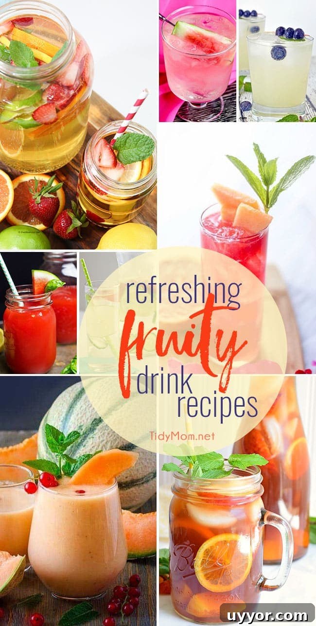 Summer Fruit Drink Recipes: Refreshing Cocktails & Mocktails 2 Refreshing fruity drink recipes perfect for summer entertaining. Cocktails and mocktails to help keep you cool.