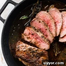 cover photo for tri tip steak on a skillet.