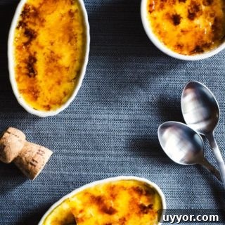 White chocolate creme brûlée with blackberry jam