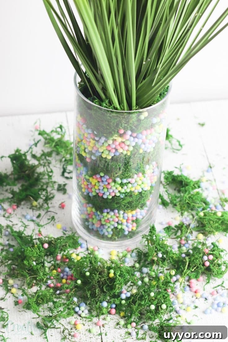 DIY spring centerpiece
