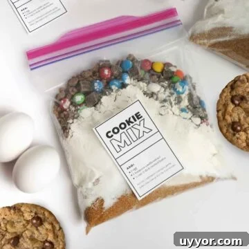 DIY homemade cookie dough mix
