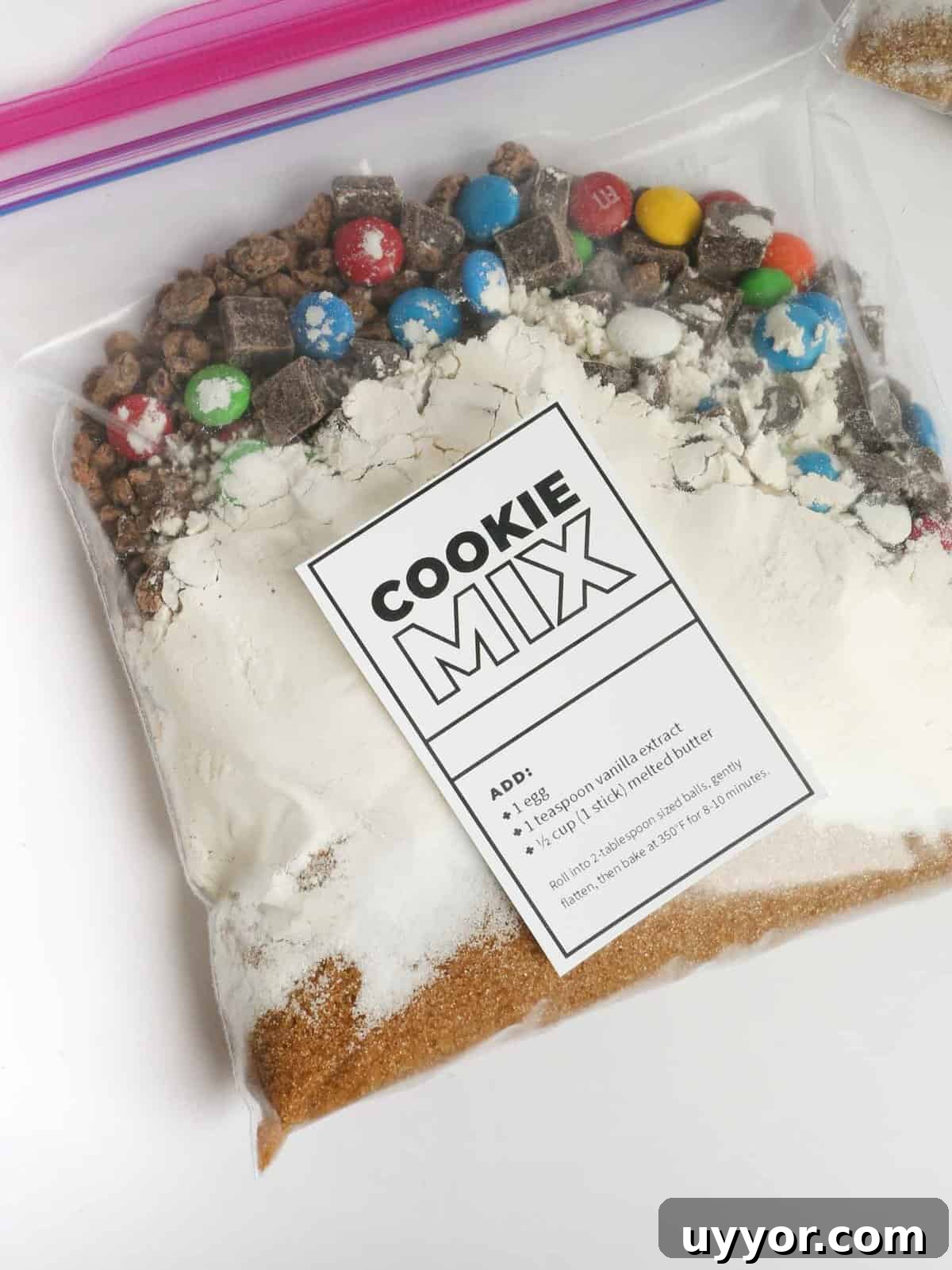 DIY homemade cookie dough mix