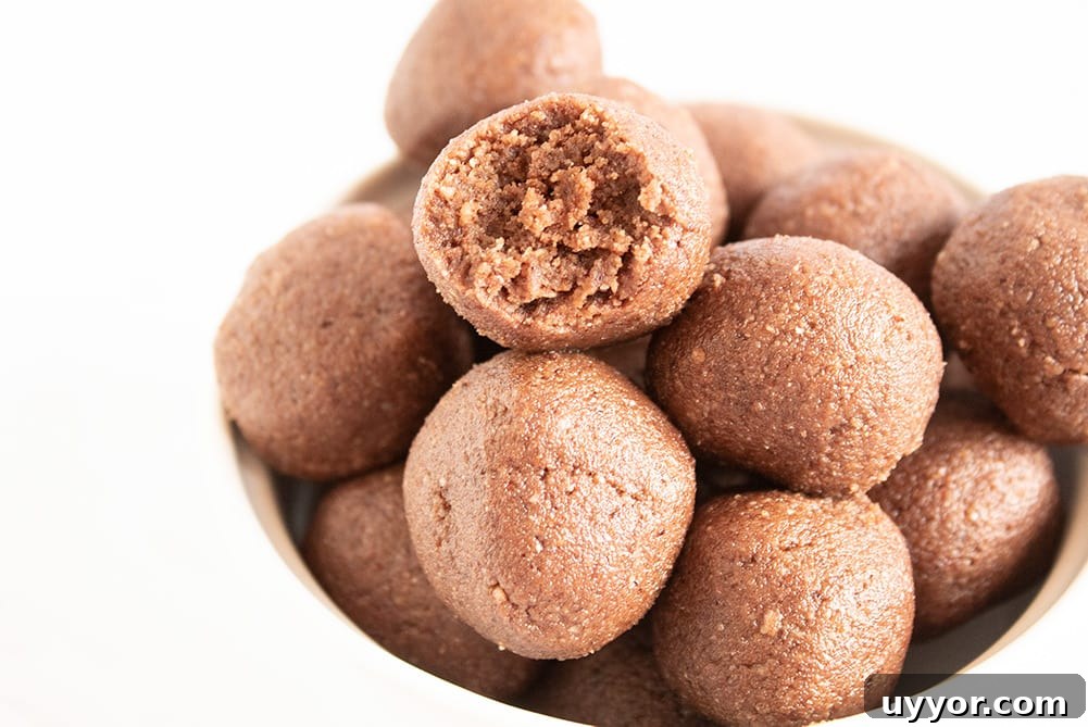 Keto Chocolate Coffee Fat Bombs — Caffeinated Low‑Carb Treats 8 closeup of keto chocolate fat bombs in white bowl with white background