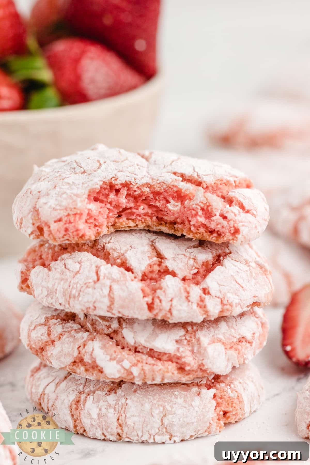 Strawberry cake mix cookies