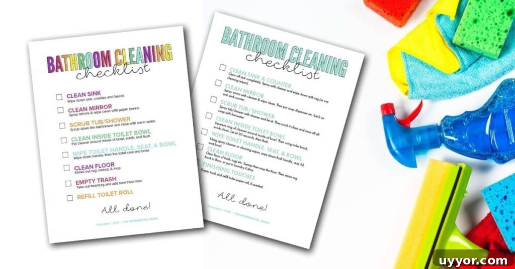 Create a Kid-Friendly Bathroom Cleaning Kit: Step-by-Step Guide 4 free printable bathroom cleaning checklist for kids