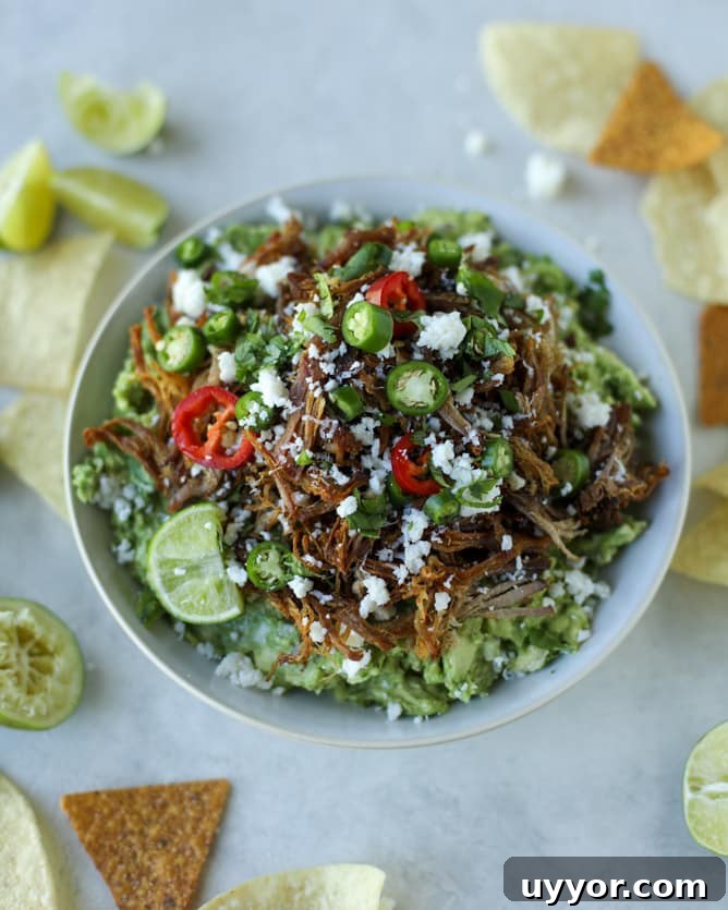 Crispy Carnitas with Creamy Guacamole Recipe 8 crispy carnitas guacamole