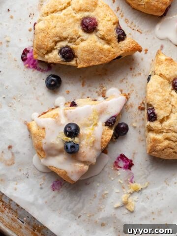 If you have leftovers, store them in an airtight container at room temperature for a day or two. To refresh the scones, briefly warm them in the oven before serving.