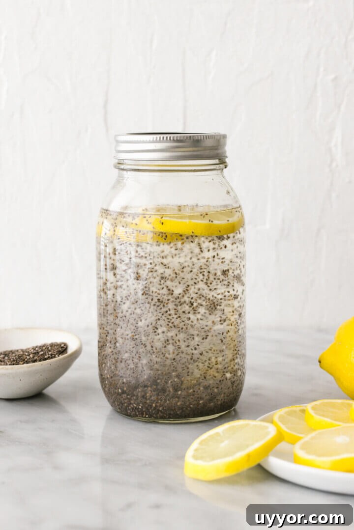 Top 10 Must-Try Recipes from 2022: Reader Favorites and Trends 11 A mason jar of chia seed water