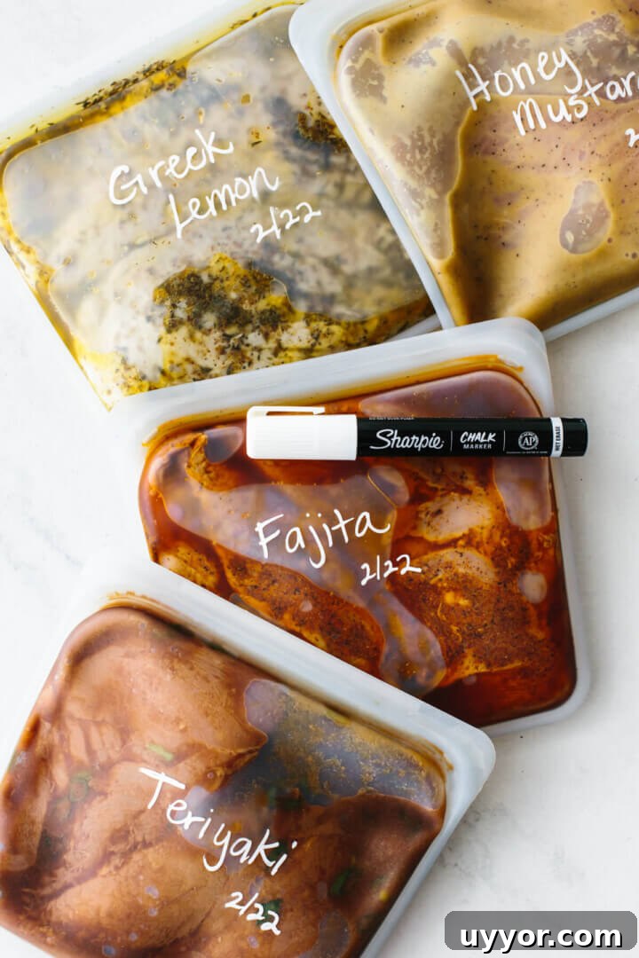 Top 10 Must-Try Recipes from 2022: Reader Favorites and Trends 3 Chicken marinades in bags with a sharpie