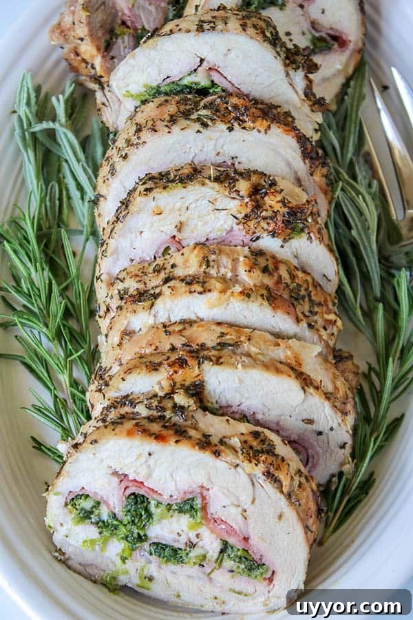 Cordon Bleu Stuffed Pork Loin