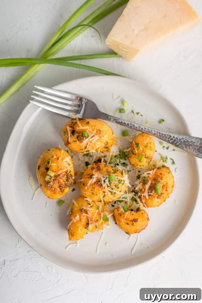 A photo from above of a plate of canned New Potatoes for How to Cook Canned New Potatoes