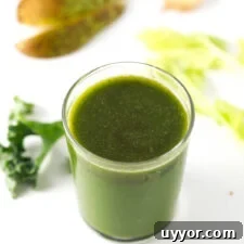 Digestive aid green juice - This green juice is great to improve digestion naturally. It's made with ginger, so is a healthy alternative to coffee in the morning.