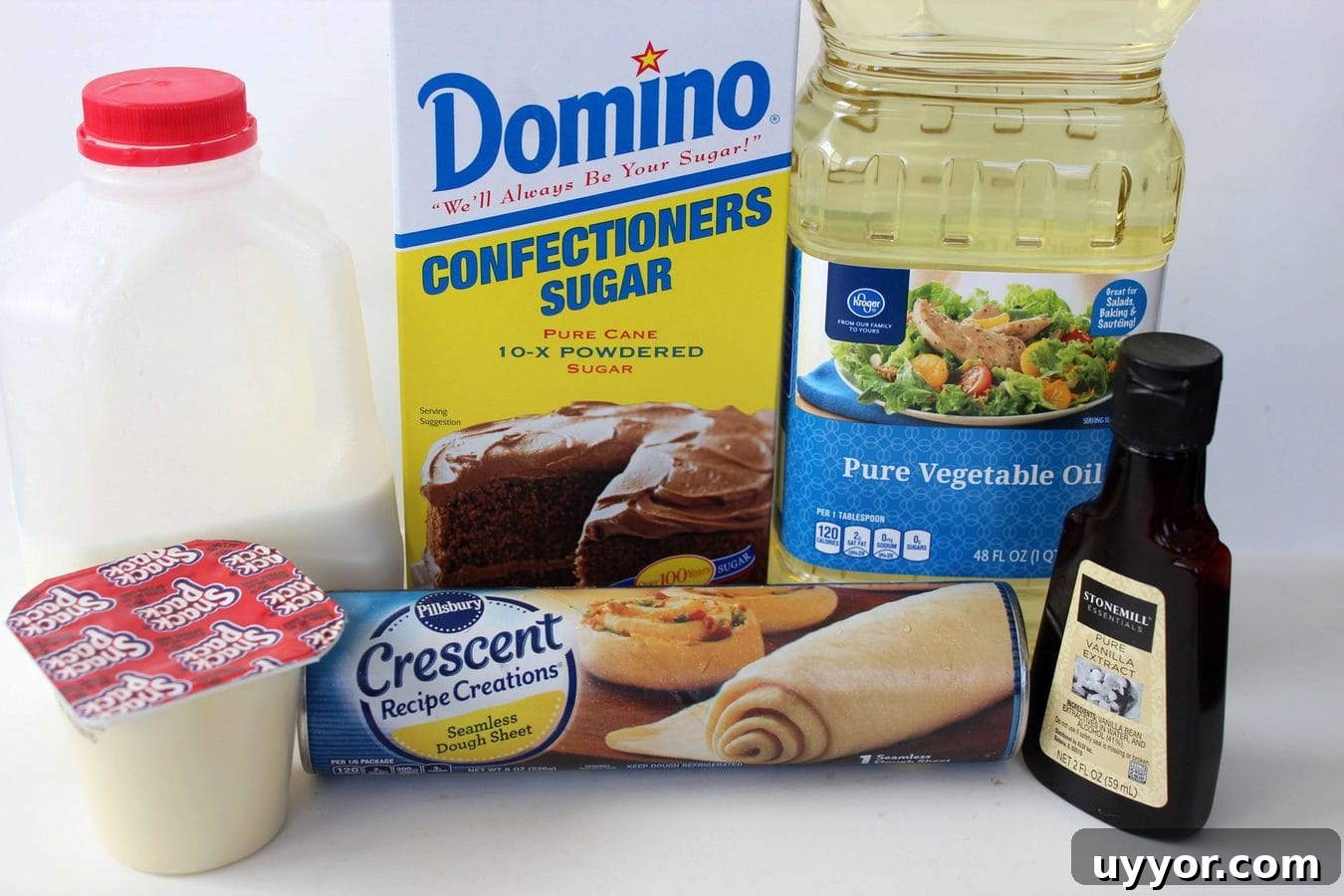 How to Make Cronuts at Home: Step-by-Step Recipe for Flaky, Custard-Filled Pastries 3 crescent dough sheet, pudding, milk, ol vanilla, and powdered sugar.