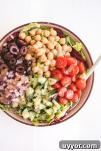 vegan italian chopped salad oil free