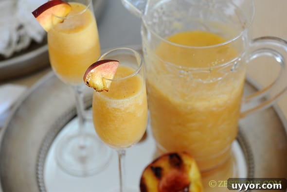 Grilled Peach Bellini from Zestuous Grilled Peach Bellini from Zestuous