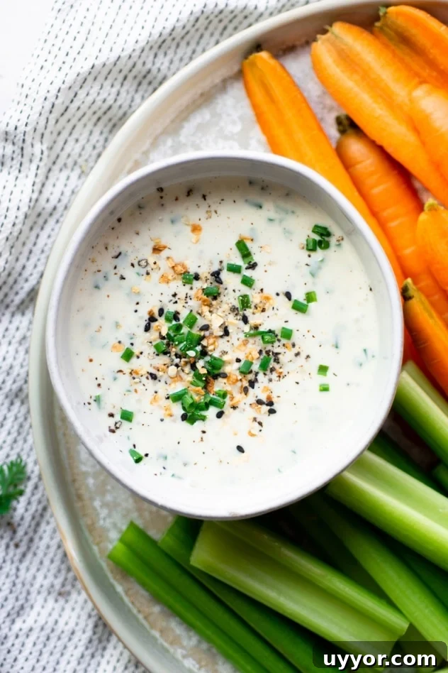 Dairy free everything bagel spiced ranch dressing in a jar