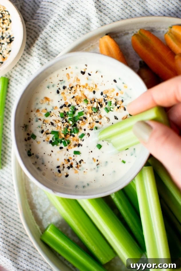 Jar of dairy free everything bagel spiced ranch dressing