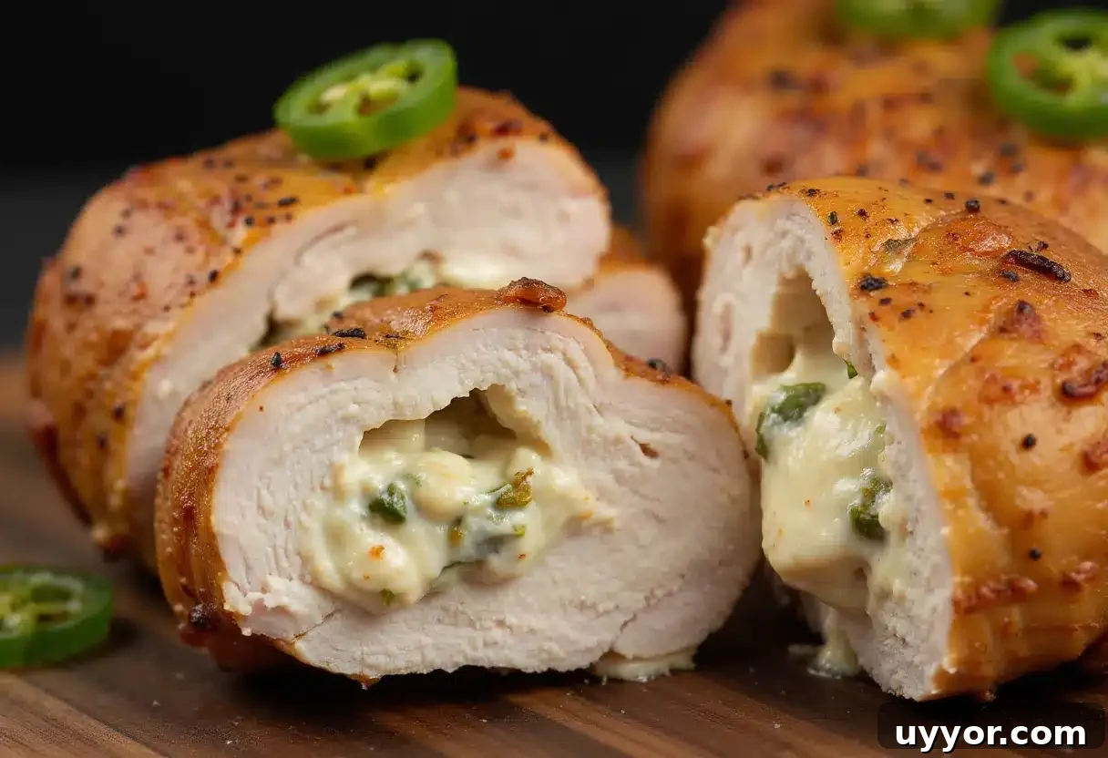 Smoked Stuffed Chicken Breasts with Creamy Cheese Filling 3 stuffed chicken breast traeger