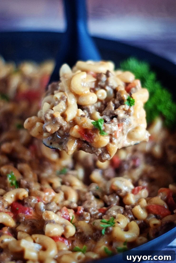One-Pot Cheeseburger Macaroni Skillet Recipe 2 One Pan Cheeseburger Macaroni