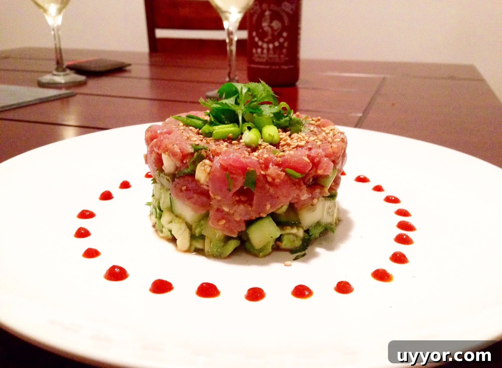 Tuna Tartare in sesame ginger sauce