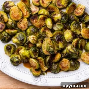 Honey balsamic brussels sprouts featured image.