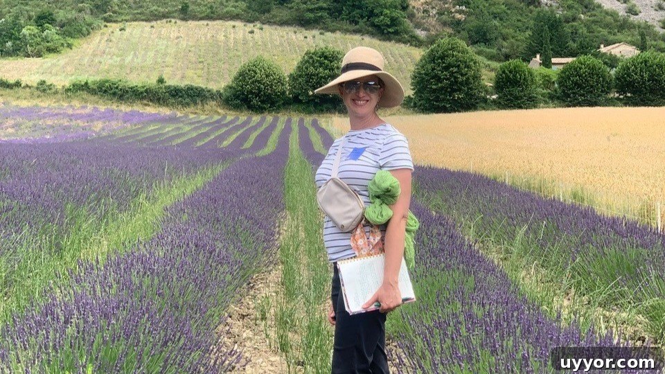 48 Hours in Provence: Follow Lavender from Field to Essential Oil 6 Lisa standing in the field of lavender.