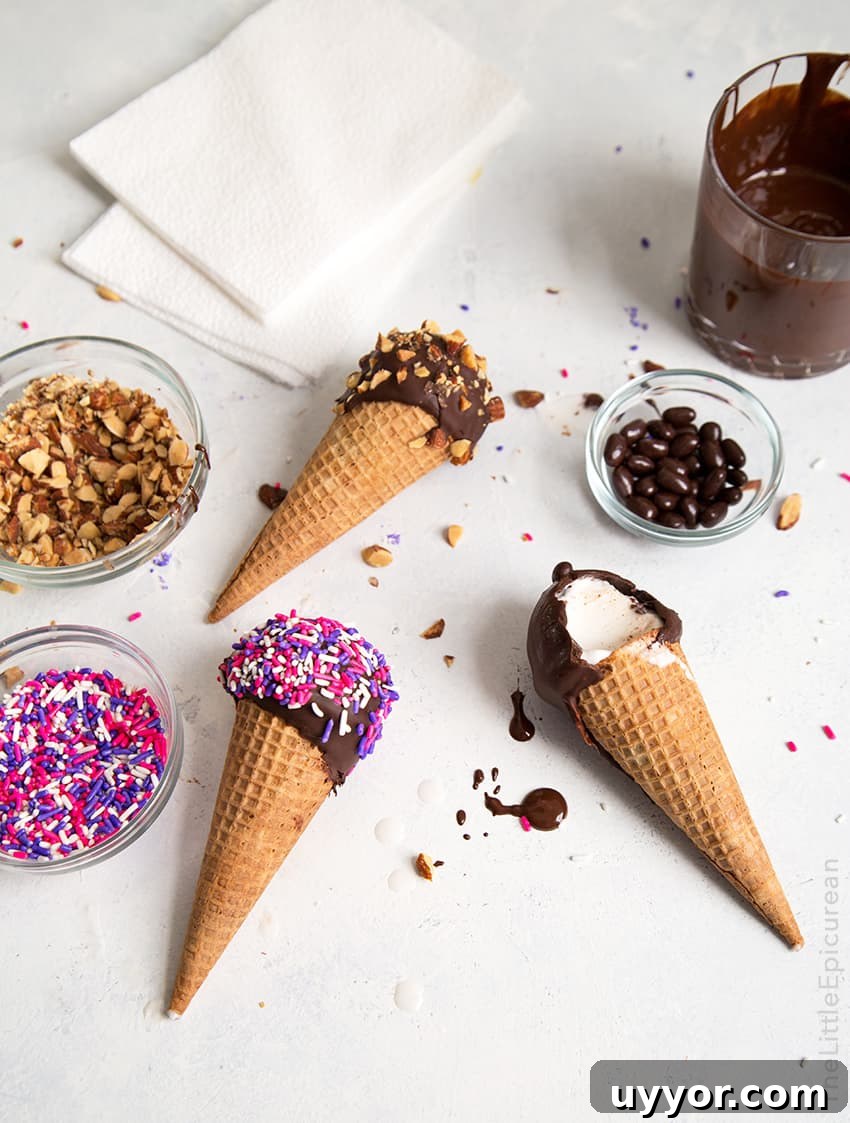 Coconut Sundae Cones