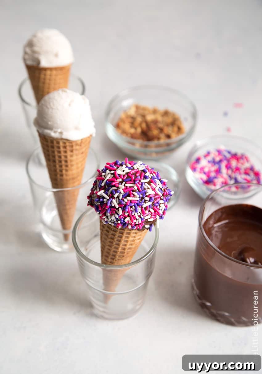 Coconut Sundae Cones