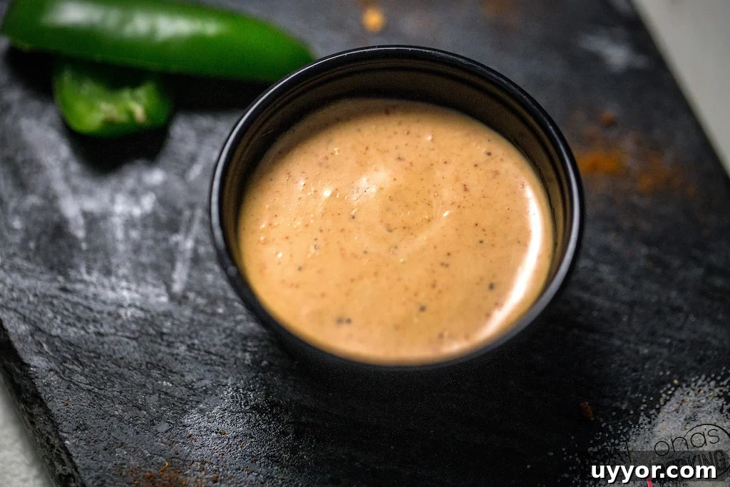 Taco Bell is known for its cheese and chicken-filled tortillas oozing out with this tangy, sweet, and spicy quesadilla sauce. This sauce is best for quesadillas although it makes a fantastic dipping sauce, too! This quesadilla sauce tastes just like the "Creamy Jalapeno Sauce" Taco Bell quesadilla sauce recipe